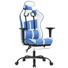 High-Back Office Chair PC Gaming Chair Ergonomic Desk Chair Executive PU Leather Racing Chair Rolling Swivel Computer Chair Lumbar Support