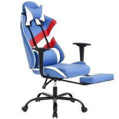 PC Gaming Chair Ergonomic High-Back Office Chair Desk Chair Executive PU Leather Racing Rolling Swivel Computer Chair with Lumbar Support