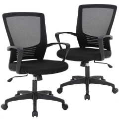 Office Chair Desk Chair Computer Chair Swivel Rolling Executive Lumbar Support Task Mesh Chair Metal Base for Women Men, 2 Pack