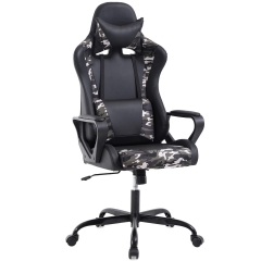 PC Gaming Chair Office Chair Desk Chair with Lumbar Support Arms Headrest High Back PU Leather Racing Chair Rolling Swivel Executive Computer Chair