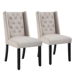 Dining Chairs Set of 2 Dining Room Chairs for Living Room Kitchen Chairs Parsons Chair Mid Century Modern Chair upholstered for Restaurant Home