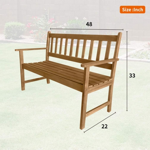 Garden bench online size