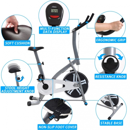 FDW Exercise Bike Spin Bike Cycle Stationary Workout Equipment W