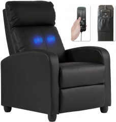 Recliner Chair for Living Room Massage Recliner Sofa Reading Chair Winback Single Sofa Home Theater Seating Modern Reclining Chair Easy Lounge with PU