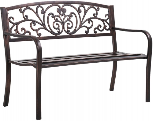 Garden bench outdoor bench for patio metal best sale bench park bench for yard porch work entryway