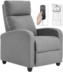Recliner Chair for Living Room Massage Recliner Sofa Reading Chair Winback Single Sofa Home Theater Seating Modern Reclining Chair Easy Lounge with PU