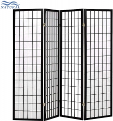 FDW Folding Privacy Screen 70Inches High 17Inches Wide Divider for Living Room Bedroom Study,Black and White