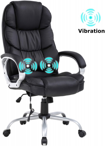 Home Office Chair Ergonomic Desk Chair PU Leather Task Chair Executive Rolling Swivel Mid Back Computer Chair with Lumbar Support Armrest Adjustable