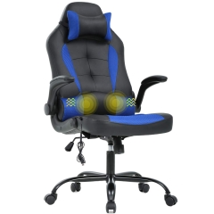 Gaming Chair Office Chair Desk Chair Massage Ergonomic Executive PU Leather Computer Chair with Lumbar Support Headrest Armrest Task Rolling Swivel