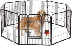 BestPet Dog Playpen 8 Panels Heavy Duty Dog Pen 40" Height x 32" Width Dog Exercise Pen Cat Fence with Doors for Large Dogs,Outdoor/Indoor