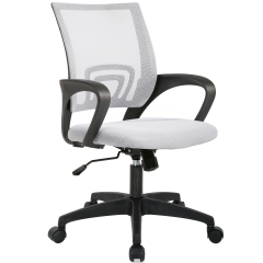 Home Mesh Office Chair Ergonomic Desk Chair Adjustable Computer Chair with Lumbar Support Arms Modern Executive Rolling Swivel Task Chair (White)