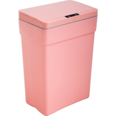 13 Gallon Trash Can Plastic Kitchen Trash Can Automatic Touch Free High-Capacity Garbage Can With Lid For Bedroom Bathroom Home Office 50 Liter,Pink