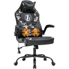 Racing Chair Gaming Chair Computer Chair with Headrest Armrest PU Leather Adjustable PC Ergonomic Desk Chair Rolling Swivel Massage Office Chair(Camo)