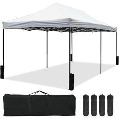 Pop Up Canopy 10x20 tent Folding Portable Ez up Canopy party Tent Sun Shade Wedding Instant Better Air Circulation Outdoor Gazebo with Backpack Bag