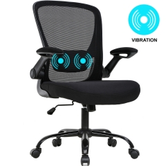 Office Chair Ergonomic Desk Chair Mesh Computer Chair Swivel Rolling Mid Back Task Chair wMassage Adjustable Chair(Black)