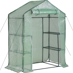 Greenhouse for Outdoors Greenhouse Walk-in Green House L4.79'xW1.6'xH6.2' Plastic Mini Greenhouse Kit Indoor Portable Greenhouse Plant Shelves