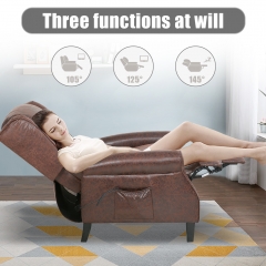 Recliner Chair for Living Room Massage Recliner Sofa Reading Chair Winback Single Sofa Reclining Chair Home Theater Seating Modern Easy Lounge with Fa