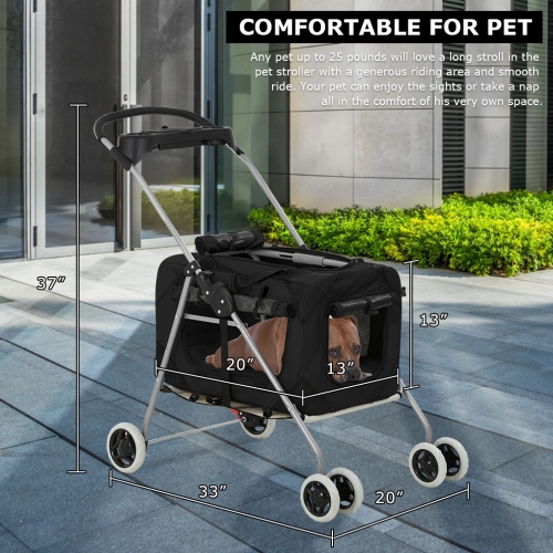 BestPet Dog Stroller Cat Stroller Pet Carriers Bag Jogger Stroller