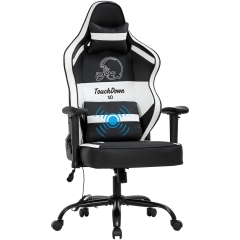 Gaming Chair Big and Tall Office Chair 500lb Wide Seat Desk Chair with Lumbar Support Headrest 2D Arms Task Swivel Ergonomic PU Adjustable Massage Rac