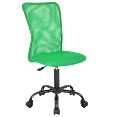 Mesh Office Chair Desk Chair Computer Chair with Ergonomic Lumbar Support without Arms Adjustable Swivel Rolling Chair for Men(Green)
