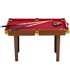 48-inch Indoor Billiard Table With 16 Balls 2 Sticks 2 Chalk, Brush And Triangle Pool Game Table Gift For Boys And Girls