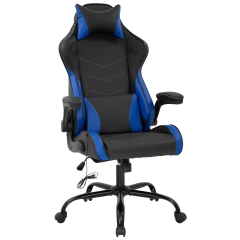 PC Gaming Chair Massage Office Chair Racing Computer Chair with Lumbar Support Headrest Flip up Armrest Task Rolling Swivel Ergonomic Adjustable Desk