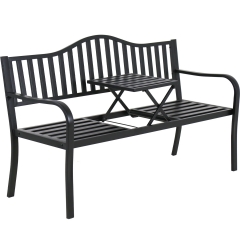 Park Bench Metal Bench Garden Bench Chair Outdoor Benches Clearance Patio Bench Yard Bench Porch Work Entryway Steel Frame Furniture