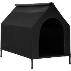 Dog House for Meduim Small Dogs Elevated Ventilated Design Indoor Outdoor UV Protection Dog Crate Kennel Ideal for Travel and Camping,Black