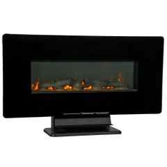 Electric Fireplace Free Standing Wall Mounted Fireplace Heater Space Heater Ultra-Thin Lightweight LED Control Panel&Crystal Options,CSA Approved