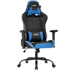 PC Gaming Chair Racing Computer Chair Adjustable Desk Chair with Lumbar Support Headrest Armrest Rolling Swivel Task Chair Ergonomic E-Sports Home Off