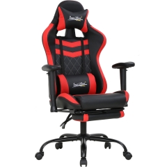 PC Gaming Chair Ergonomic Racing Chair E-Sports Adjustable Computer Chair with Headrest Armrest Footrest Task Rolling Swivel Ergonomic Desk Chair