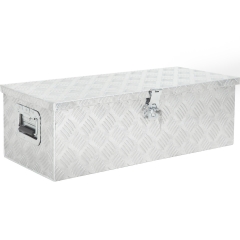 Truck Tool Box Aluminum Tool Box W/Handle and Lock for Pickup Truck/Trailer 30" Silver