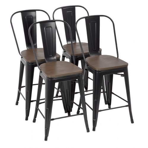 24 inch metal bar online stools set of 4