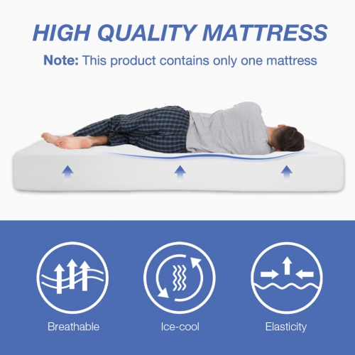 8 inch Memory Foam Mattress Cooling Gel Green Tea Infused  Mattress,CertiPUR-US Certified,Breathable Bed Mattress for Cooler Sleep  Supportive 