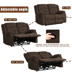 Recliner Sofa Reclining Couch Sofa for Living Room Home Theater Seating Love Seat Loveseat Manual Recliner Motion for Home Furniture