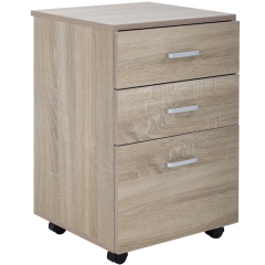 File Cabinet Wood Filing Cabinet With 3-Drawer Fits A4 or Letter Mobile File Cabinet For Home Office