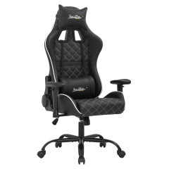 Gaming Chair Office Chair Computer Chair with Lumbar Support Headrest Adjustable Armrest Task Rolling Swivel Ergonomic E-Sports Racing Desk Chair Whit