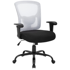 Big and Tall Office Chair 400lbs Ergonomic Desk Chair Wide Seat Rolling Swivel Mesh Computer Chair with Lumbar Support Adjustable Armrests Task Chair