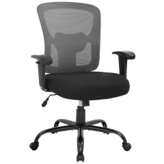 Big and Tall Office Chair 400lbs Wide Seat Mesh Desk Chair Rolling Swivel Ergonomic Computer Chair with Lumbar Support Adjustable Armrests Task Chair