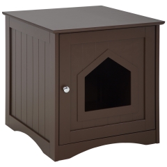 Cat Litter Box Enclosure Covered Litter Box Enclosed Cat House Condo Side Table Hidden Cat Washroom Litter Tray with Door Enlarged Cat Litter Cabinet