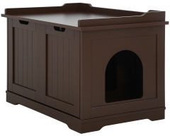 Cat Litter Box Enclosure Covered Litter Box Enclosed Cat House Condo Side Table Hidden Cat Washroom Enlarged Cat Litter Cabinet Cat Furniture Litter T