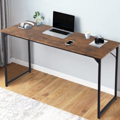 Computer Desk,47.2 inches Home Office Desk Writing Study Table Modern Simple Style PC Desk with Metal Frame,Brown