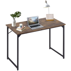 Computer Desk,39.4 inches Home Office Desk Writing Study Table Modern Simple Style PC Desk with Metal Frame,Brown