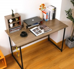 39'' Computer Desk with Monitor Riser | Writing Desk Small Table Home Office Desk with Removable Locker and Hook | Modern Student Study Desk with Stab