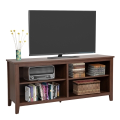 TV Stand 65 inch Flat Screen Wood Console Media Table Storage Cabinet Mid-Century Entertainment Center Living Room  Adjustable Shelves 58'' Brown