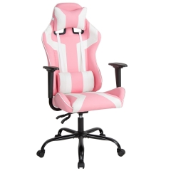 Racing Gaming Chair PC Desk Chair Ergonomic Computer Chair with Lumbar Support Armrest Headrest Executive Rolling Swivel Task Chair PU Leather