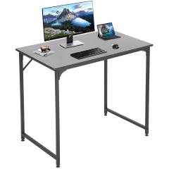 Computer Desk Home Office Gaming Desk Multi-Function Writing Table Student Art Modren Simple Style PC Wood and Metal Desk Workstation, Black