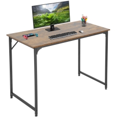 Computer Desk Home Office Desk 40 inches Gaming Desk Writing Table Student Art Modren Simple Style PC Wood and Metal Desk Workstation, Vintage