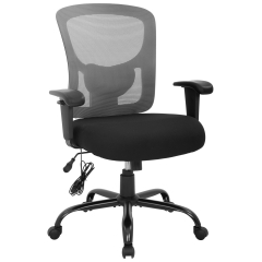 Office Chair Big and Tall 400lbs Desk Chair Mesh Massage Computer Chair with Lumbar Support Wide Seat Adjust Arms Rolling Swivel High Back Task Execut