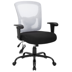 Office Chair Big and Tall 400lbs Desk Chair Mesh Massage Computer Chair with Lumbar Support Wide Seat Adjust Arms Rolling Swivel High Back Task Execut
